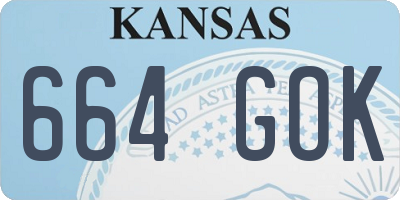 KS license plate 664GOK
