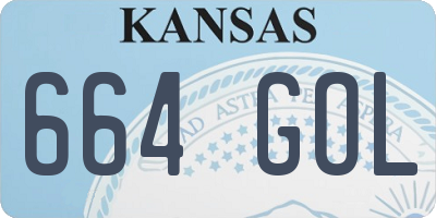 KS license plate 664GOL