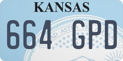 KS license plate 664GPD