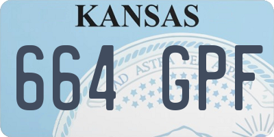 KS license plate 664GPF