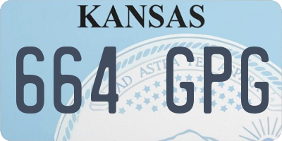 KS license plate 664GPG