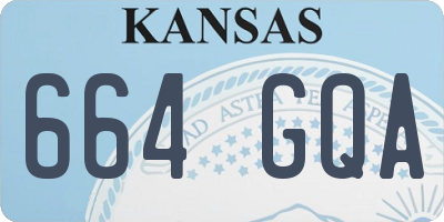 KS license plate 664GQA