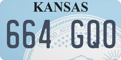 KS license plate 664GQO