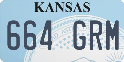 KS license plate 664GRM