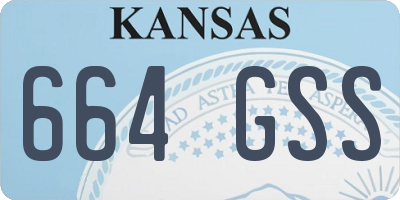 KS license plate 664GSS