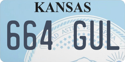 KS license plate 664GUL