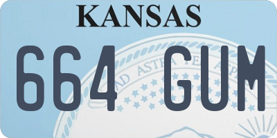 KS license plate 664GUM