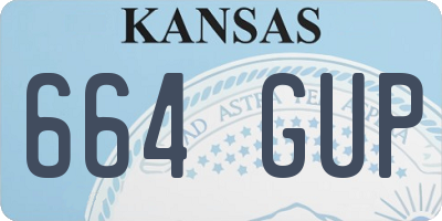 KS license plate 664GUP