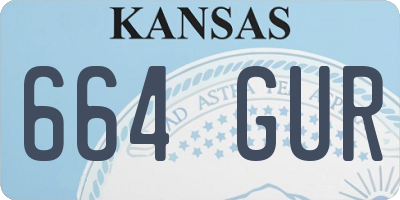 KS license plate 664GUR