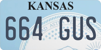KS license plate 664GUS
