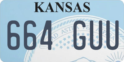 KS license plate 664GUU