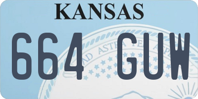 KS license plate 664GUW