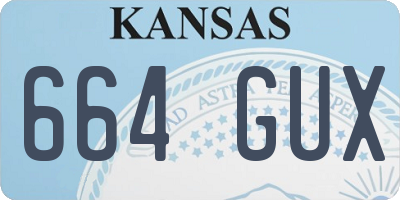 KS license plate 664GUX