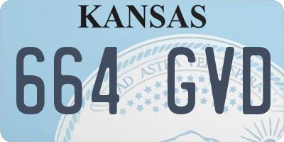 KS license plate 664GVD