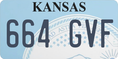 KS license plate 664GVF
