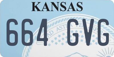 KS license plate 664GVG
