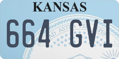 KS license plate 664GVI