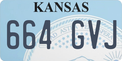 KS license plate 664GVJ
