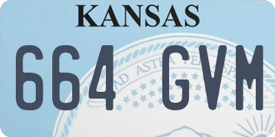 KS license plate 664GVM