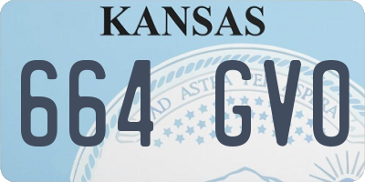 KS license plate 664GVO