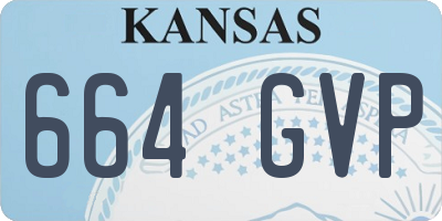 KS license plate 664GVP