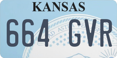 KS license plate 664GVR