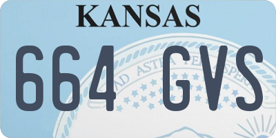 KS license plate 664GVS