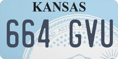 KS license plate 664GVU