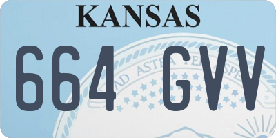 KS license plate 664GVV