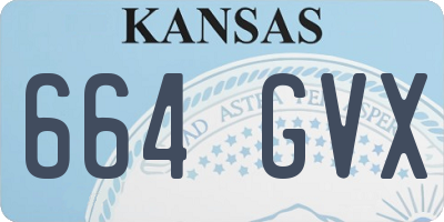 KS license plate 664GVX