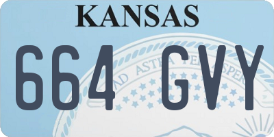 KS license plate 664GVY