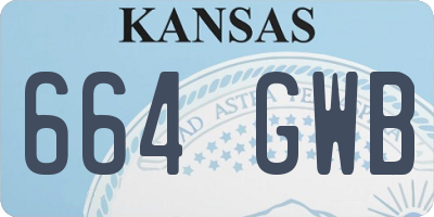 KS license plate 664GWB