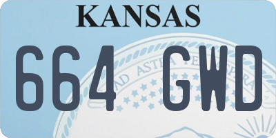 KS license plate 664GWD