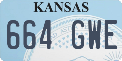KS license plate 664GWE