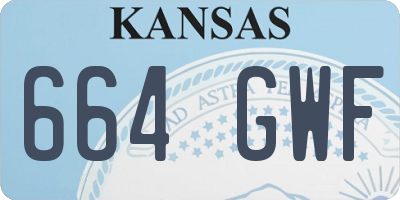 KS license plate 664GWF