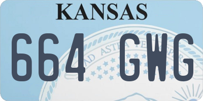 KS license plate 664GWG