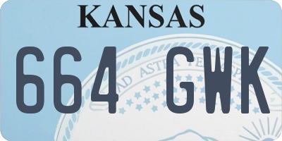 KS license plate 664GWK