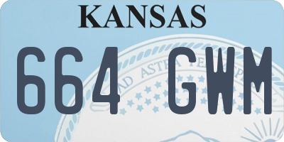 KS license plate 664GWM