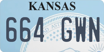 KS license plate 664GWN