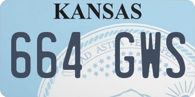 KS license plate 664GWS