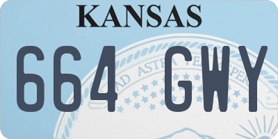 KS license plate 664GWY