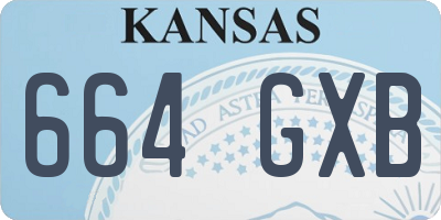 KS license plate 664GXB