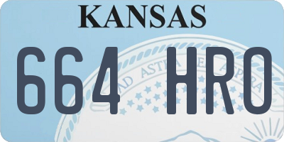 KS license plate 664HRO
