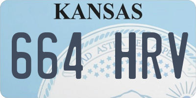 KS license plate 664HRV