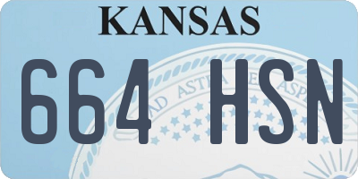 KS license plate 664HSN