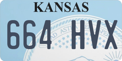 KS license plate 664HVX