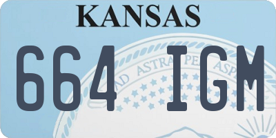 KS license plate 664IGM