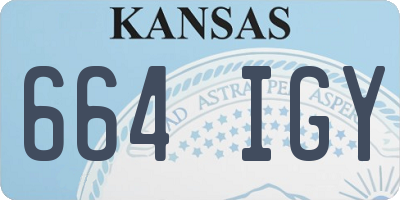 KS license plate 664IGY