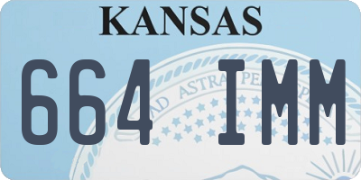 KS license plate 664IMM