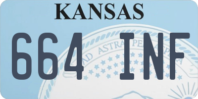 KS license plate 664INF
